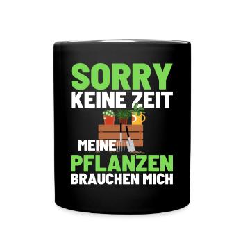 Gärtner Opa Garten Vater Gartenarbeit - Tasse einfarbig - Schwarz - Vorne