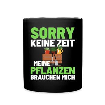 Gärtner Opa Garten Vater Gartenarbeit - Tasse einfarbig - Schwarz - Vorne