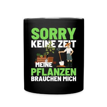 Gärtner Opa Garten Vater Gartenarbeit - Tasse einfarbig - Schwarz - Vorne