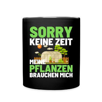 Gärtner Opa Garten Vater Gartenarbeit - Tasse einfarbig - Schwarz - Vorne