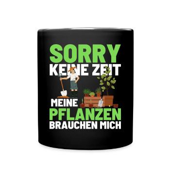 Gärtner Opa Garten Vater Gartenarbeit - Tasse einfarbig - Schwarz - Vorne
