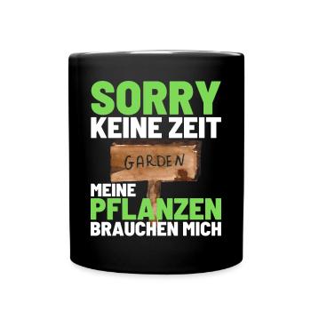 Gärtner Opa Garten Vater Gartenarbeit - Tasse einfarbig - Schwarz - Vorne