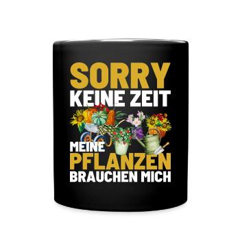 Gärtner Opa Garten Vater Gartenarbeit - Tasse einfarbig - Schwarz - Vorne