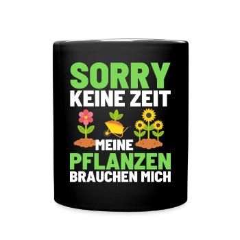 Gärtner Opa Garten Vater Gartenarbeit - Tasse einfarbig - Schwarz - Vorne