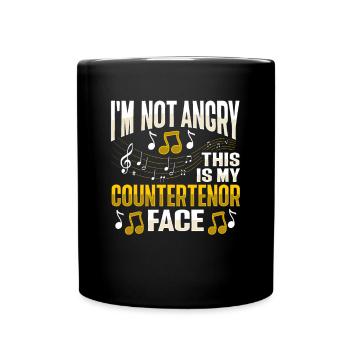 Voix chantée de contre-ténor - Mug uni - noir - Devant