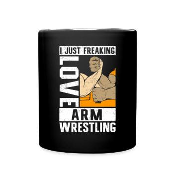 Bras de fer | Cadeau de bras de fer - Mug uni - noir - Devant
