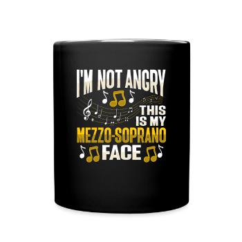 Mezzo-soprano singing voice - Full Colour Mug - black - Front