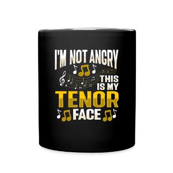 Voix de ténor Voix chantée - Mug uni - noir - Devant