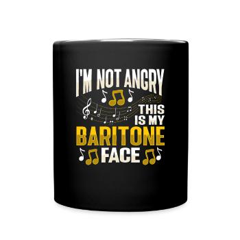 Baritone singing voice - Full Colour Mug - black - Front