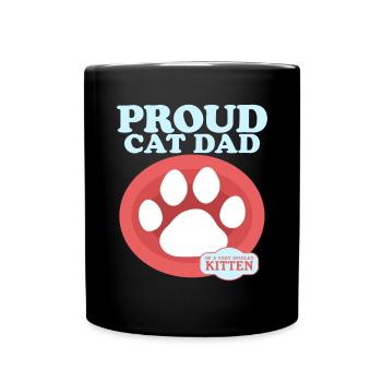 Cat Daddy Cat Propriétaire Cat Cadeau - Mug uni - noir - Devant