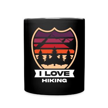 Randonnée Alpinisme Montagnes Forêts Nature - Mug uni - noir - Devant