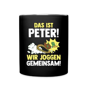 C’est Gerda nous courons ensemble canard - Mug uni - noir - Devant