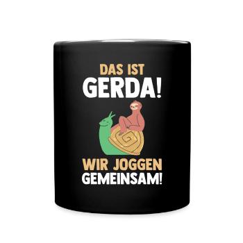 C’est Gerda nous courons ensemble escargot Faulti - Mug uni - noir - Devant