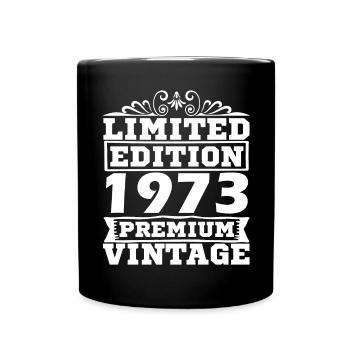 Born in 1973 Vintage Limited Edition 50 Years - Tasse einfarbig - Schwarz - Vorne