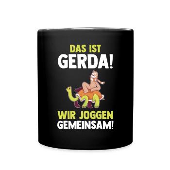 C’est Gerda nous courons ensemble Paresseux - Mug uni - noir - Devant