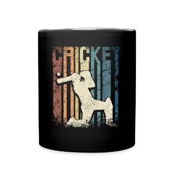 Retro Vintage Cricket - Tasse einfarbig - Schwarz - Vorne