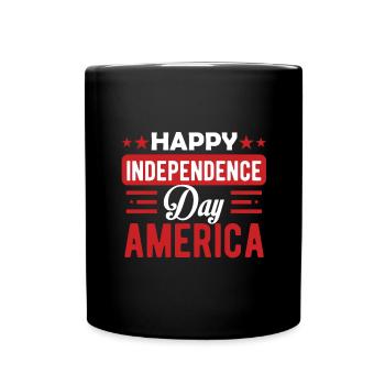 Bonne fête de l’indépendance Amérique - Mug uni - noir - Devant