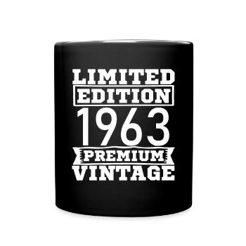 Vintage Limited Edition 60 Years Born in 1963 - Tasse einfarbig - Schwarz - Vorne