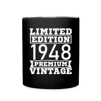 Vintage Limited Edition 75 Years Born in 1948 - Full Colour Mug - black - Front