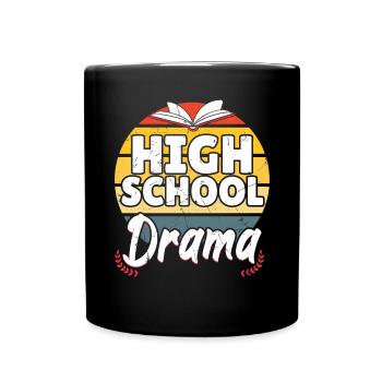 High School Drama Vintage Distressed - Full Colour Mug - black - Front