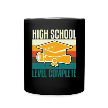 High School Level Complete Gamer - Full Colour Mug - black - Front