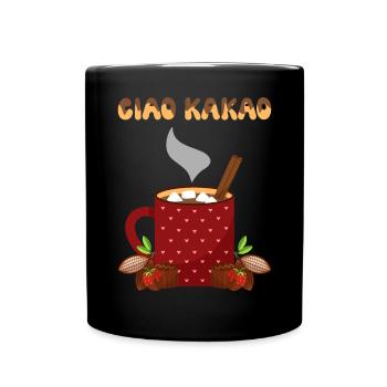 Heiße Schokolade Ciao Kakao - Tasse einfarbig - Schwarz - Vorne