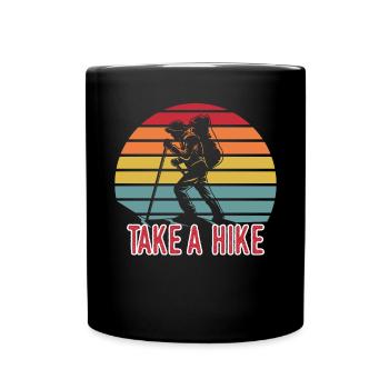 Take A Hike Vintage - Full Colour Mug - black - Front