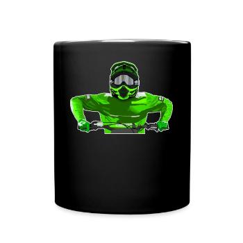 Motocross / Enduro / Freestyle mx / Dirtbike retro - Full Colour Mug - black - Front