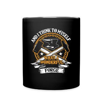 Et je me dis, quel merveilleux - Mug uni - noir - Devant