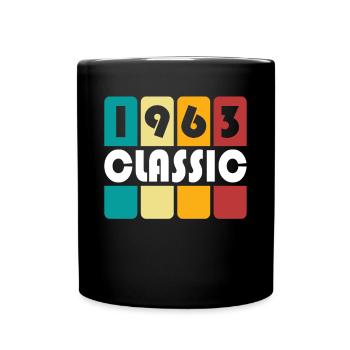 60th birthday born 1963 Classic 1963 - Full Colour Mug - black - Front