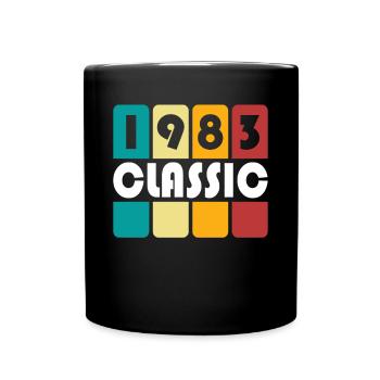 40th birthday born 1983 Classic 1983 - Full Colour Mug - black - Front