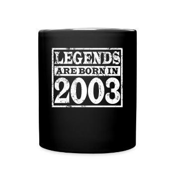 20e anniversaire né en 2003 Légendes nées en 2003 - Mug uni - noir - Devant