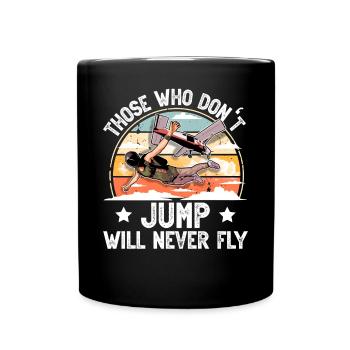 Skydiving Parachuting Parachute - Full Colour Mug - black - Front