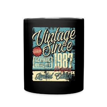 1987 Birthday vintage Retro Legend - Full Colour Mug - black - Front