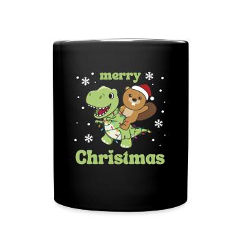 Beaver Trex Christmas Snow Winter Animals - Full Colour Mug - black - Front