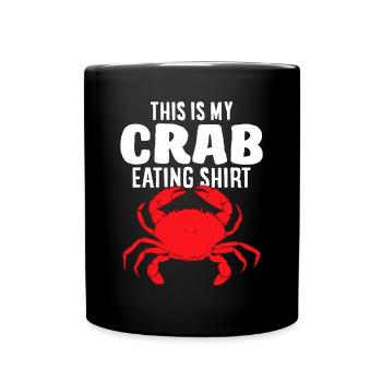 Homard Amateur de fruits de mer Manger des crabes Ceci est mon crabe - Mug uni - noir - Devant