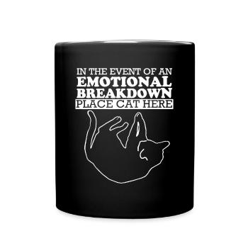 Chat pour hommes Femmes Drôle de chat pour chat papa maman - Mug uni - noir - Devant