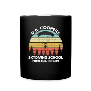 D. B. Coopers Skydiving School Portland, Oregon Fu - Full Colour Mug - black - Front