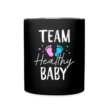 Drôle de révélation de genre Équipe Healthy Baby Party Suppli - Mug uni - noir - Devant
