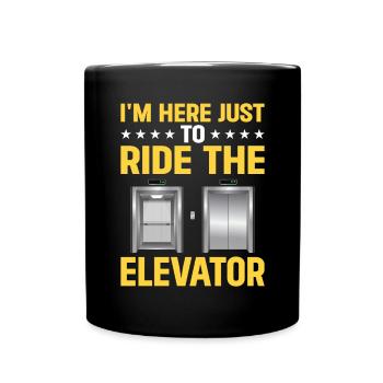 Elevator driver - Full Colour Mug - black - Front