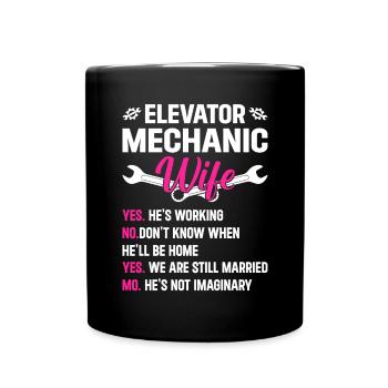 Technicienne d’ascenseur Femme - Mug uni - noir - Devant