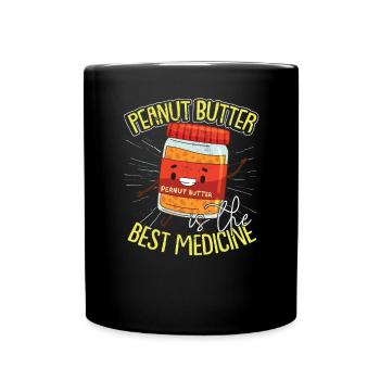 Lustiger Erdnussbutter-Humor - Tasse einfarbig - Schwarz - Vorne