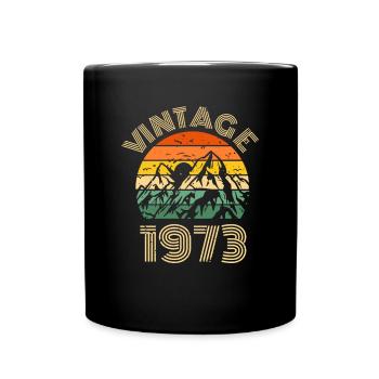 Vintage Retro Mountaineer Wanderer 1973 - Mug uni - noir - Devant