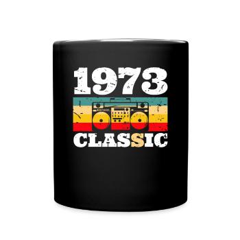 1973 Vintage Retro Radio Classic - Tasse einfarbig - Schwarz - Vorne