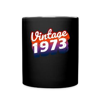 Chemise vintage 1973 50e anniversaire - Mug uni - noir - Devant