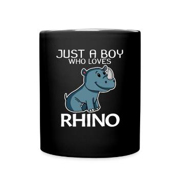Rhinocéros Rhinocéros - Mug uni - noir - Devant