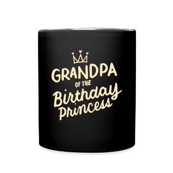 Opa Of The Birthday Princess Girls Party - Tasse einfarbig - Schwarz - Vorne