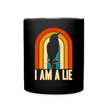 Vintage Retro I Am A Lie - Full Colour Mug - black - Front