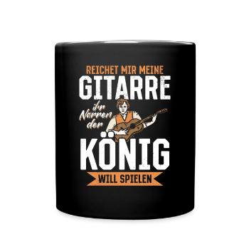 Reichet mir meine Gitarre - Gitarre Spieler Bass G - Tasse einfarbig - Schwarz - Vorne