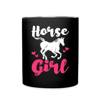 Horse Girl - Full Colour Mug - black - Front